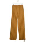 Eschel camel Ribbed Merino Wool Trousres, size UK 10 — front