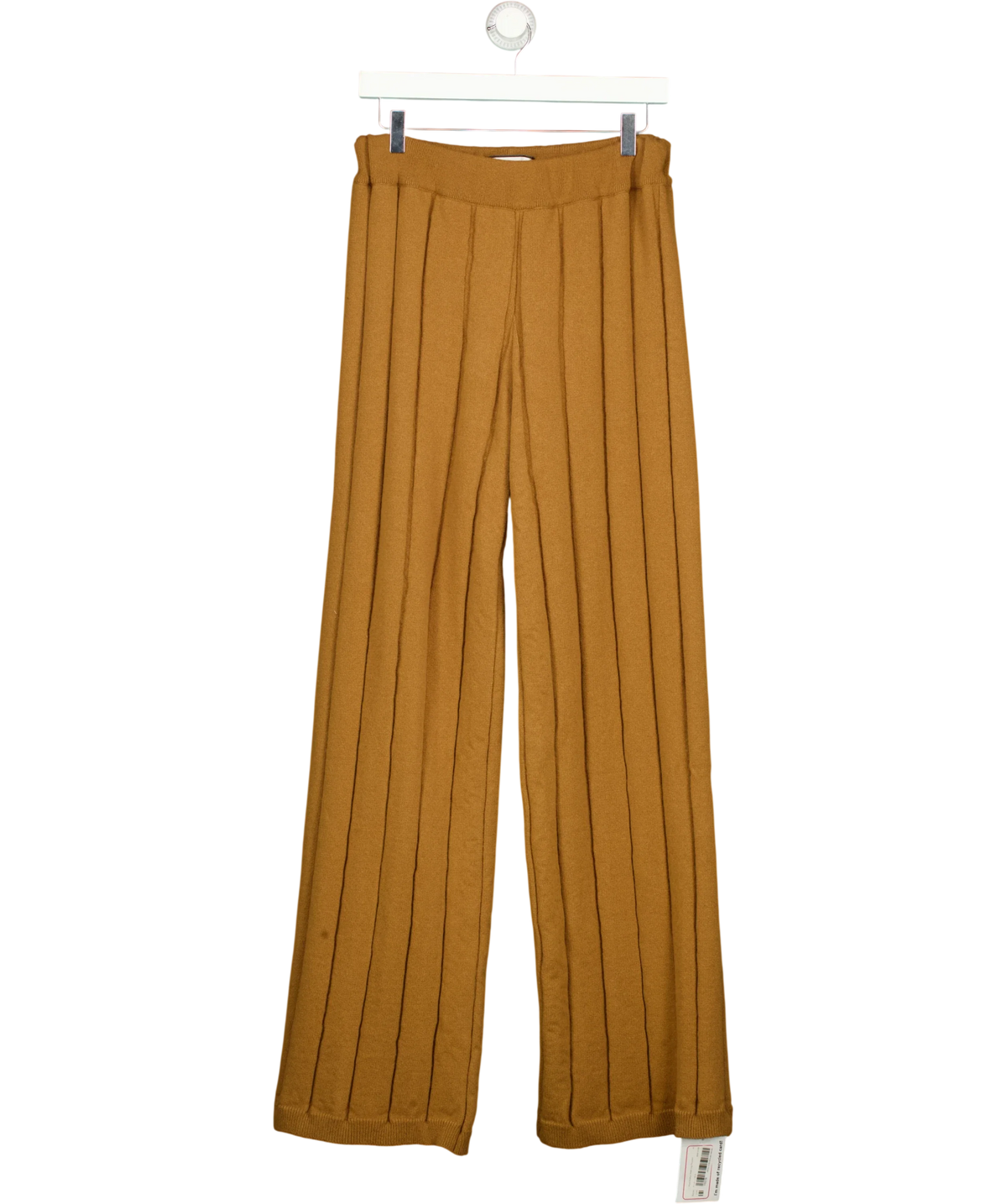 Eschel camel Ribbed Merino Wool Trousres, size UK 10 — front