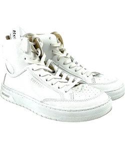 Superdry White Vegan Basket High Top Trainers, size UK 4 EU 37 👠 — front