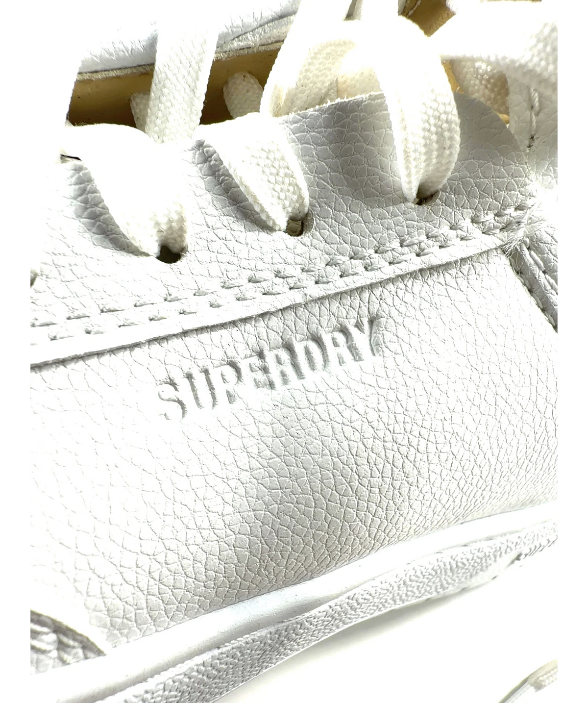 Superdry White Vegan Basket High Top Trainers, size UK 4 EU 37 👠 — care label