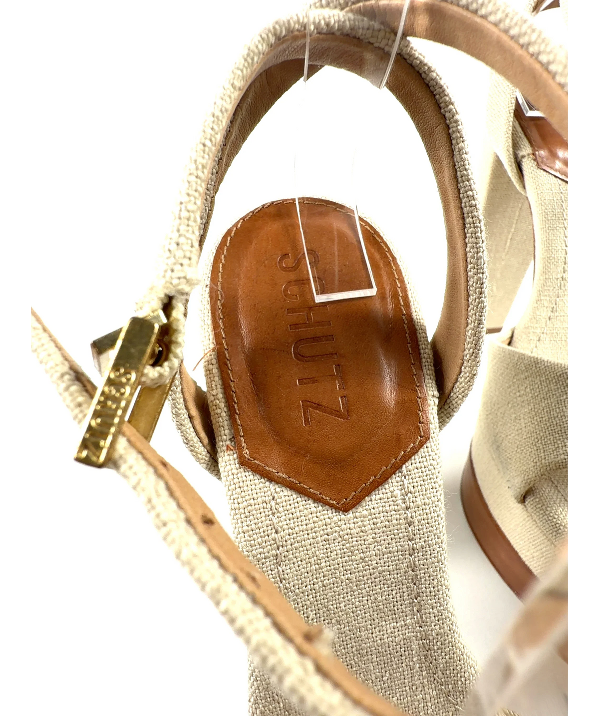Schutz Beige KAILA PLATFORM, size UK 4 EU 37 👠 — care label