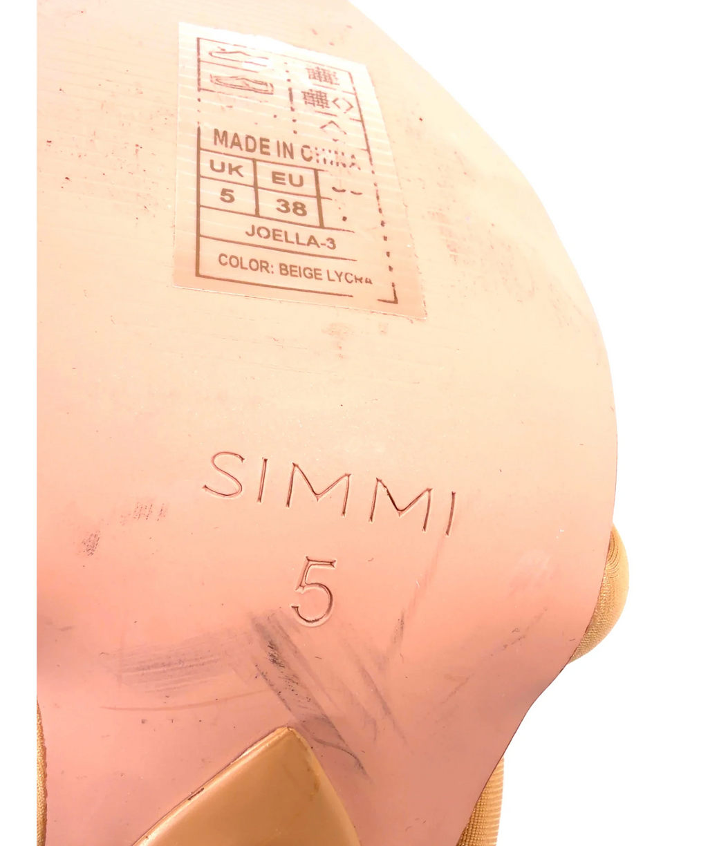 SIMMI Beige Joella-3, size UK 5 EU 38 👠 — fabric detail