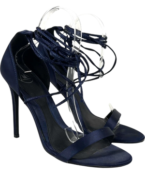 Missguided Blue Lace-Up Heel UK 7