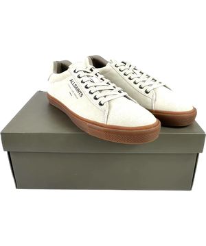 Allsaints Underground Suede Lo Cream Brown Sneaker UK 9