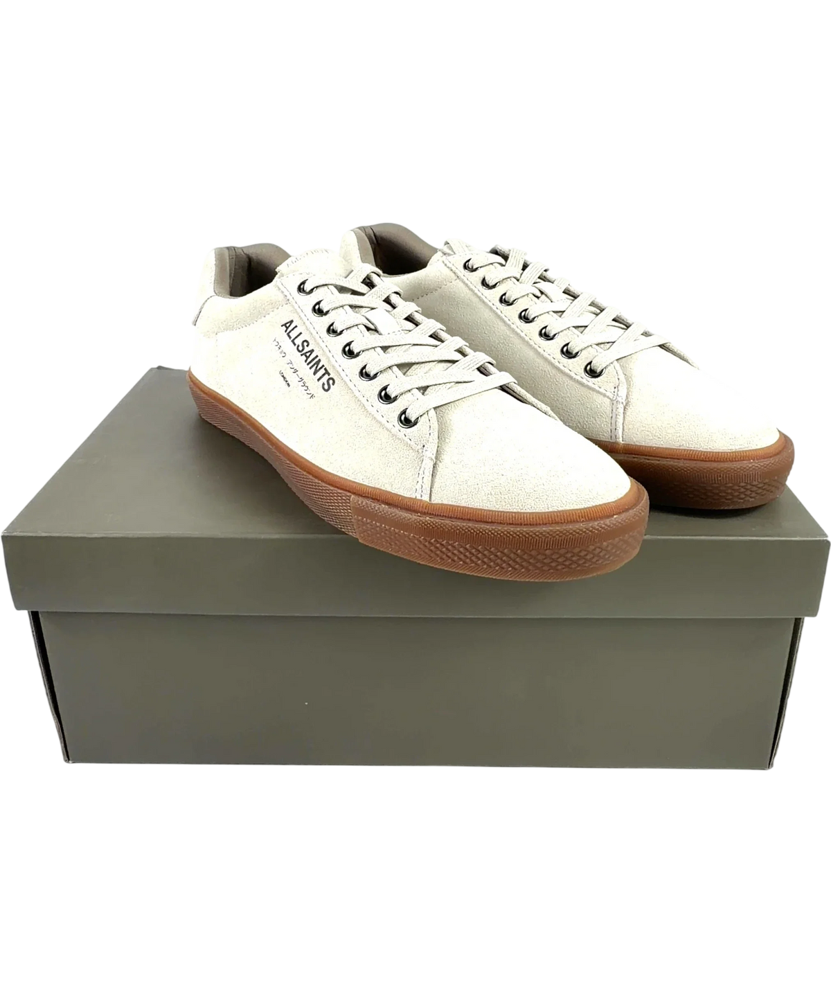 ALLSAINTS off white UNDERGROUND SUEDE LO, size UK 9 EU 43 👞 — front