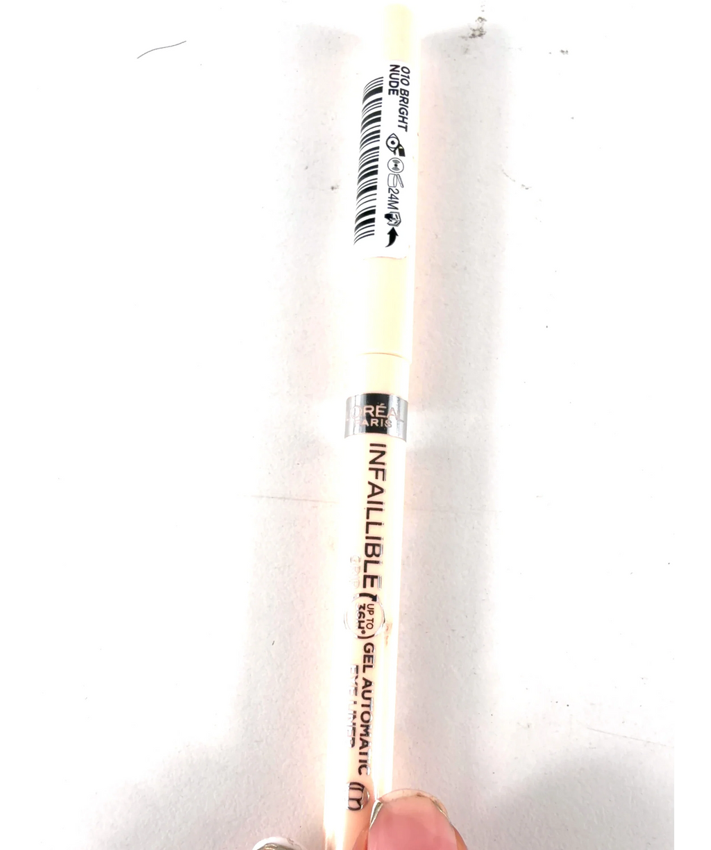 L'Oreal 010 Bright Nude INFAILLIBLE GRIP 36H GEL AUTOMATIC, size 1 — label