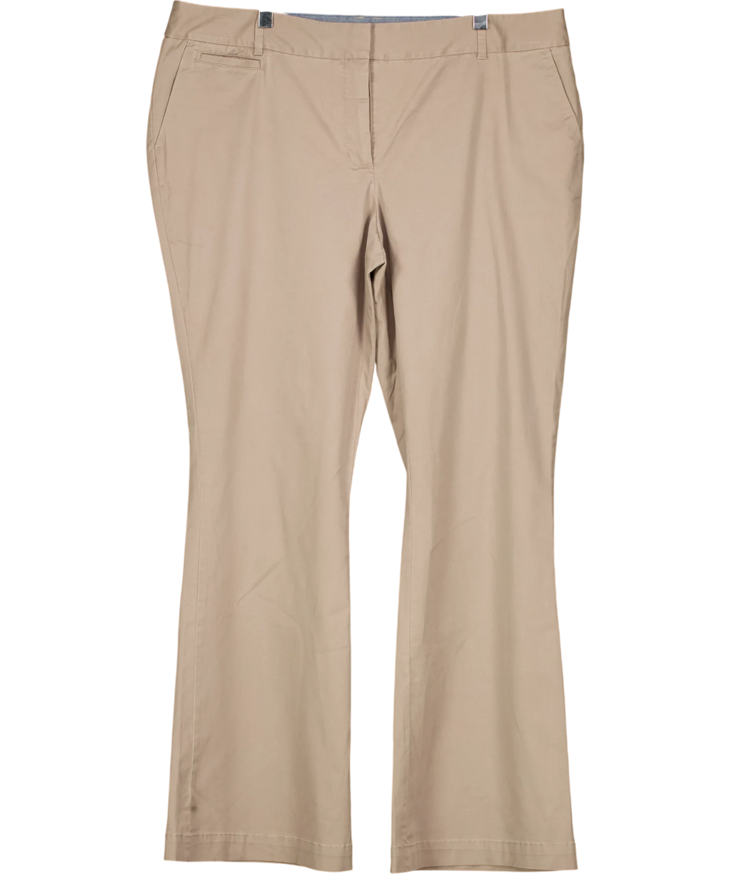Boden beige flared cotton trouser, size UK 18 — front