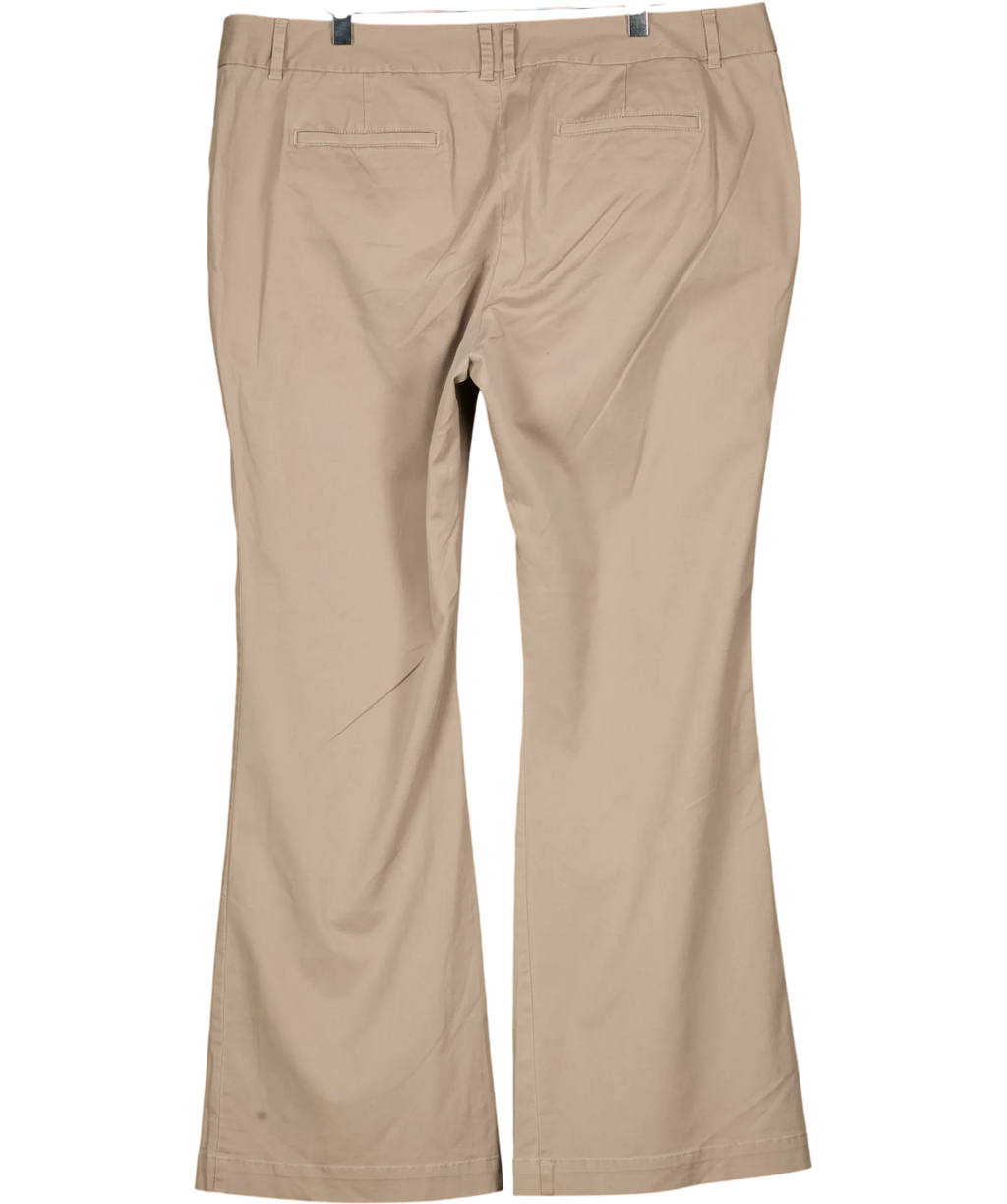 Boden beige flared cotton trouser, size UK 18 — back