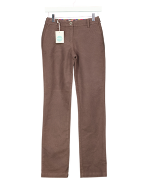 Boden Brown Slim Leg Stretch Cotton Trousers UK 8