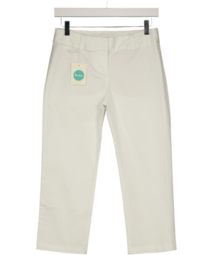Boden White Ankle Length Cigarette Trousers UK 6 PETITE