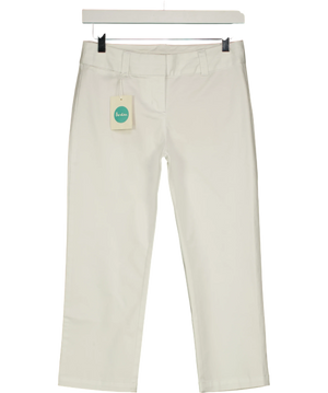 Boden White Ankle Length Cigarette  Trousers UK 6 PETITE