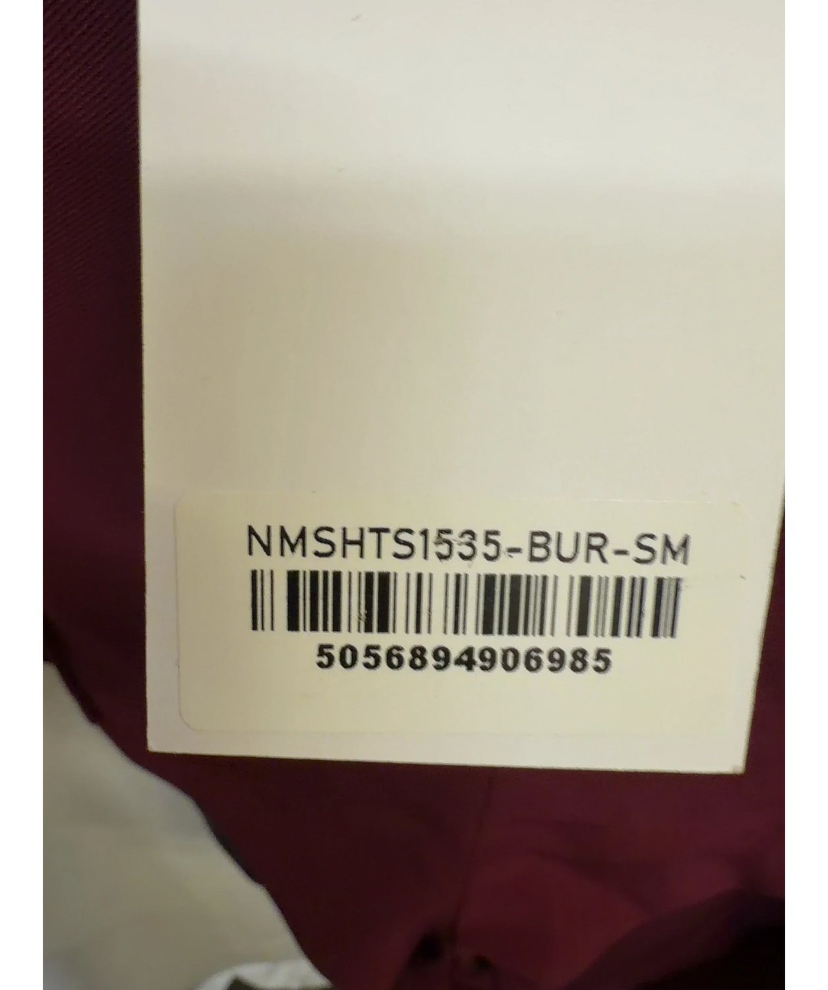 NADINE MERABI burgundy Raye Burgundy Micro Shorts, size UK 10 — label