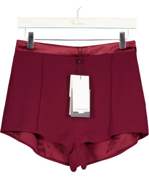 Nadine Merabi Raye Burgundy Micro Shorts UK 10