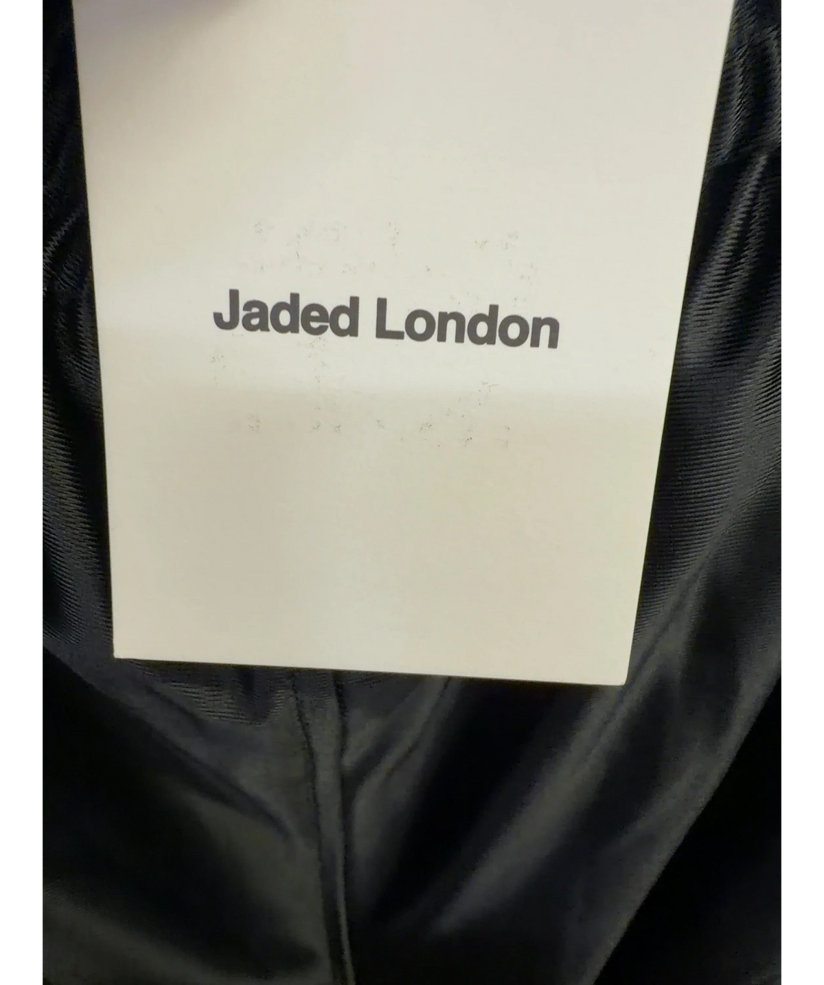 Jaded London Black Metallic Vapour Joggers, size UK S — detail