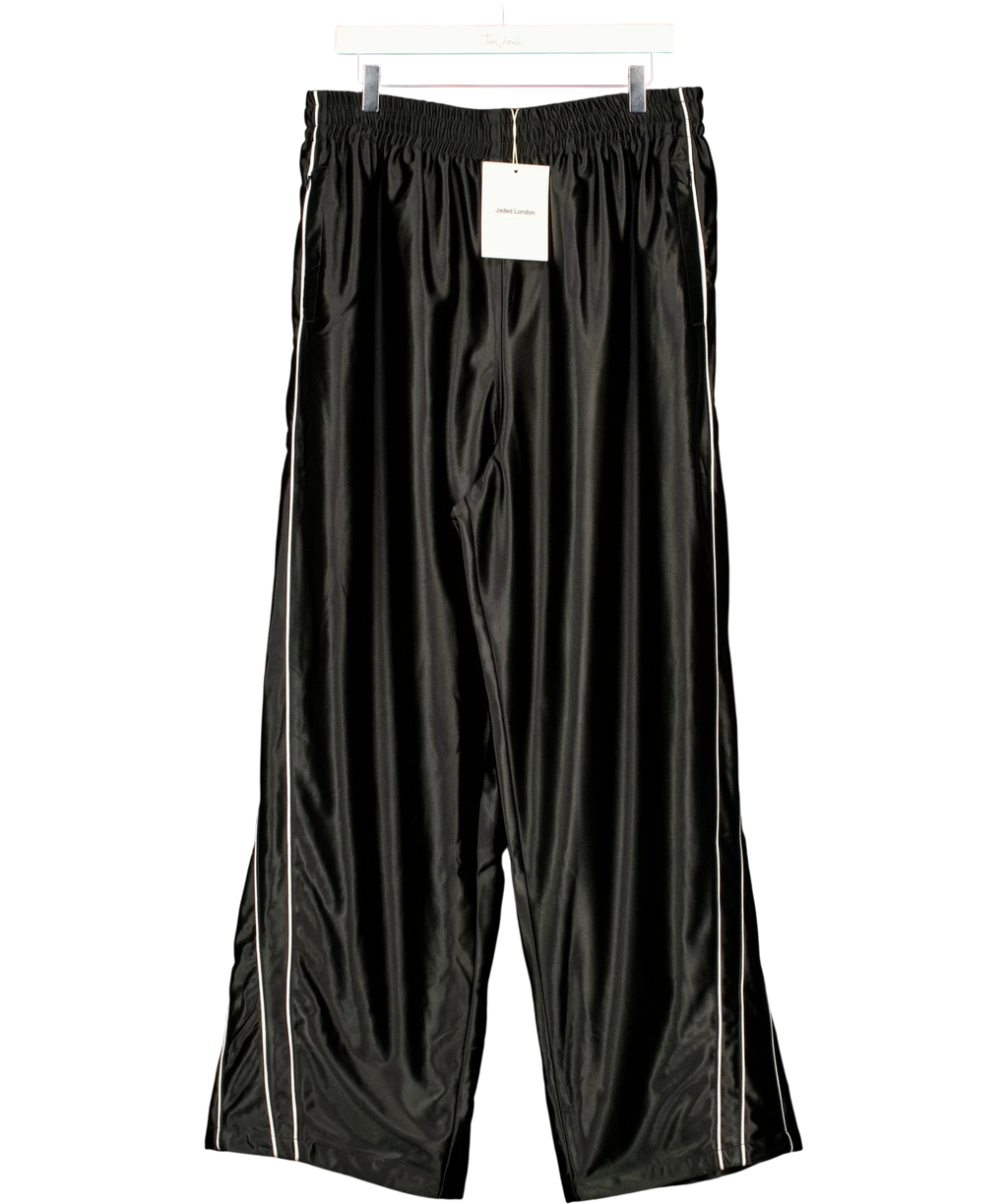 Jaded London Black Metallic Vapour Joggers, size UK S — front