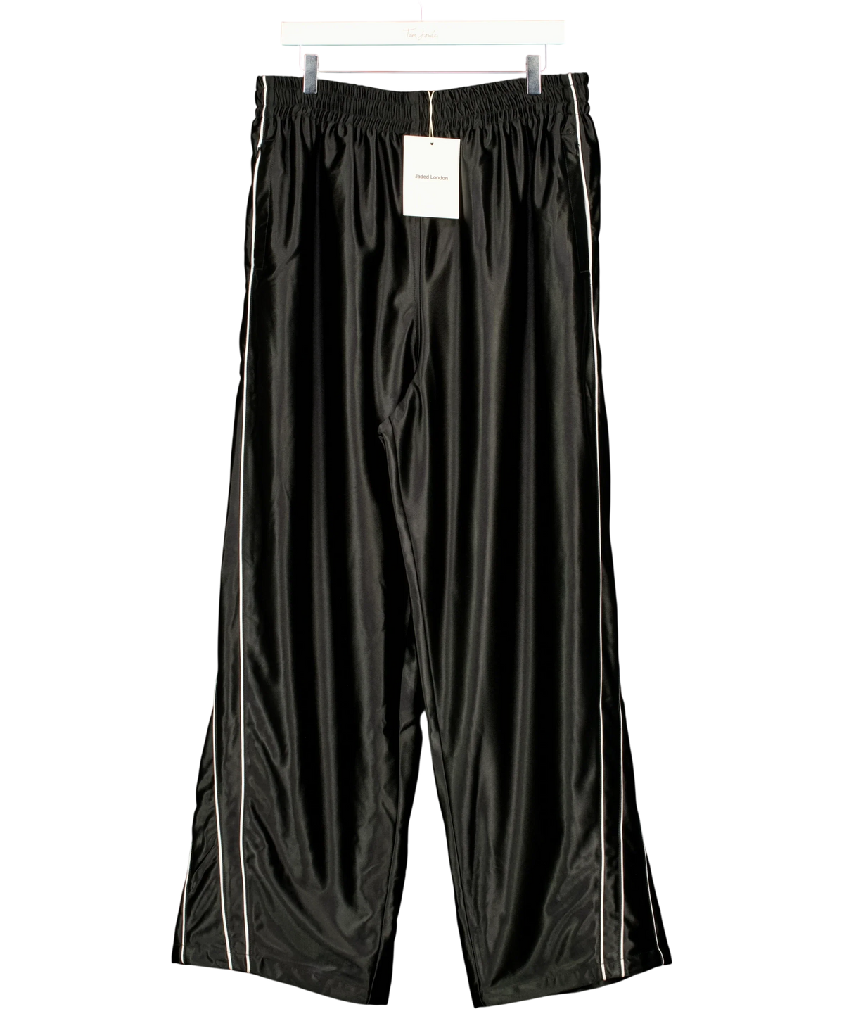 Jaded London Black Metallic Vapour Joggers, size UK S — front