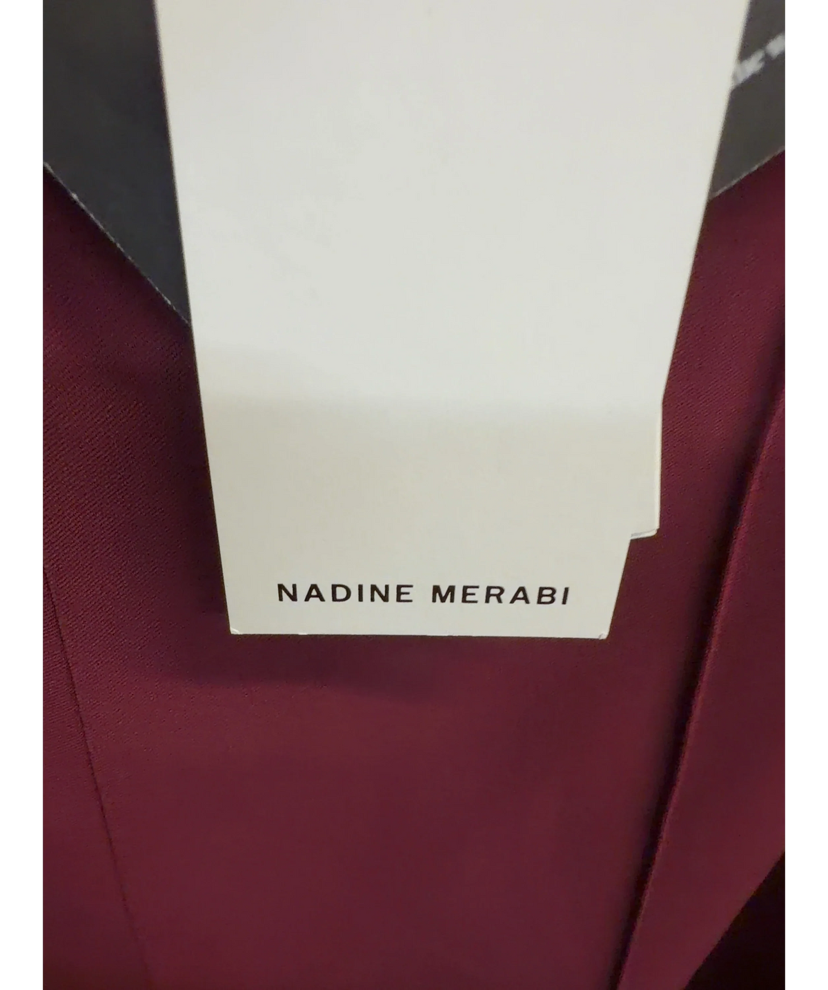 NADINE MERABI burgundy Charlotte Burgundy Trousers, size UK 10 — detail