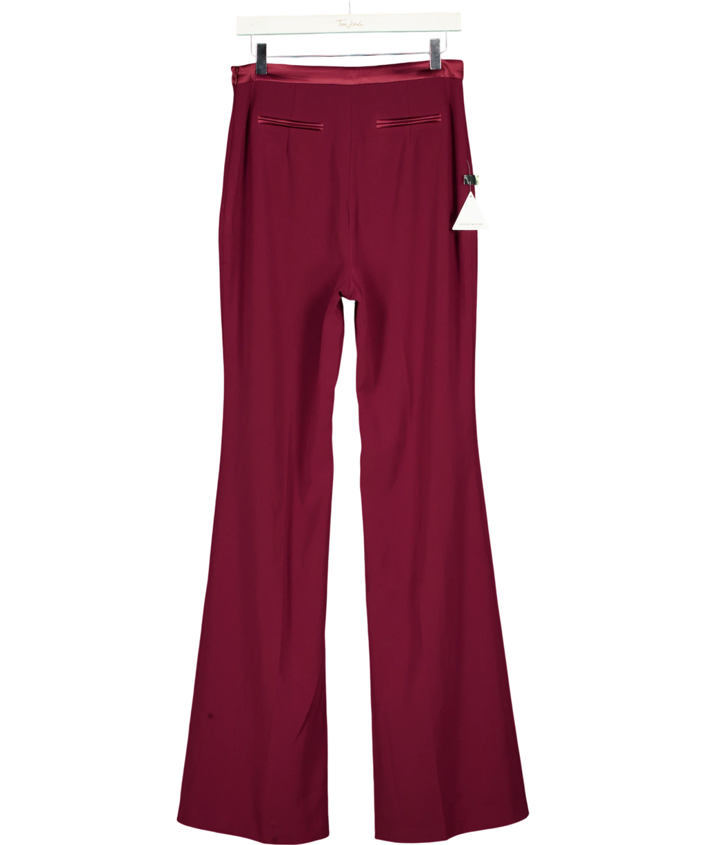 NADINE MERABI burgundy Charlotte Burgundy Trousers, size UK 10 — back