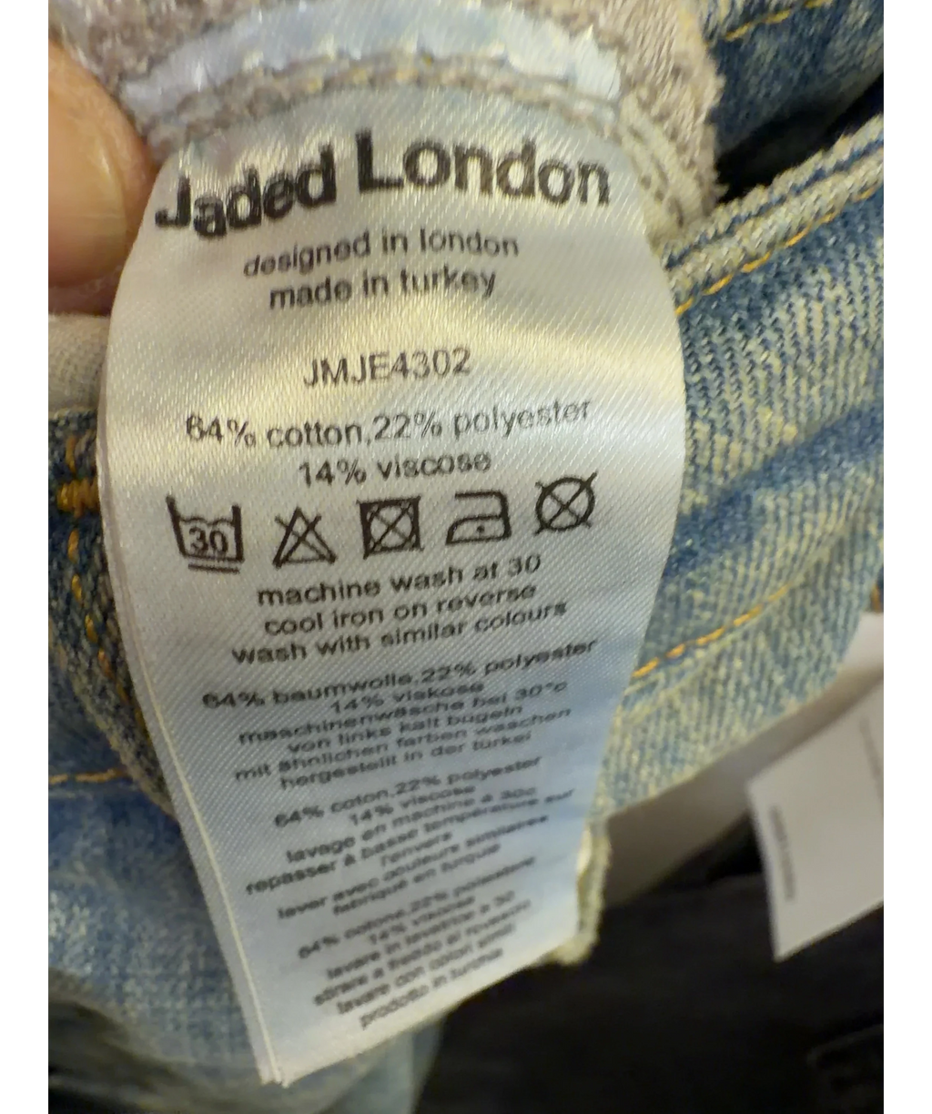 Jaded London Blue Vintage Blue, size W28 — label