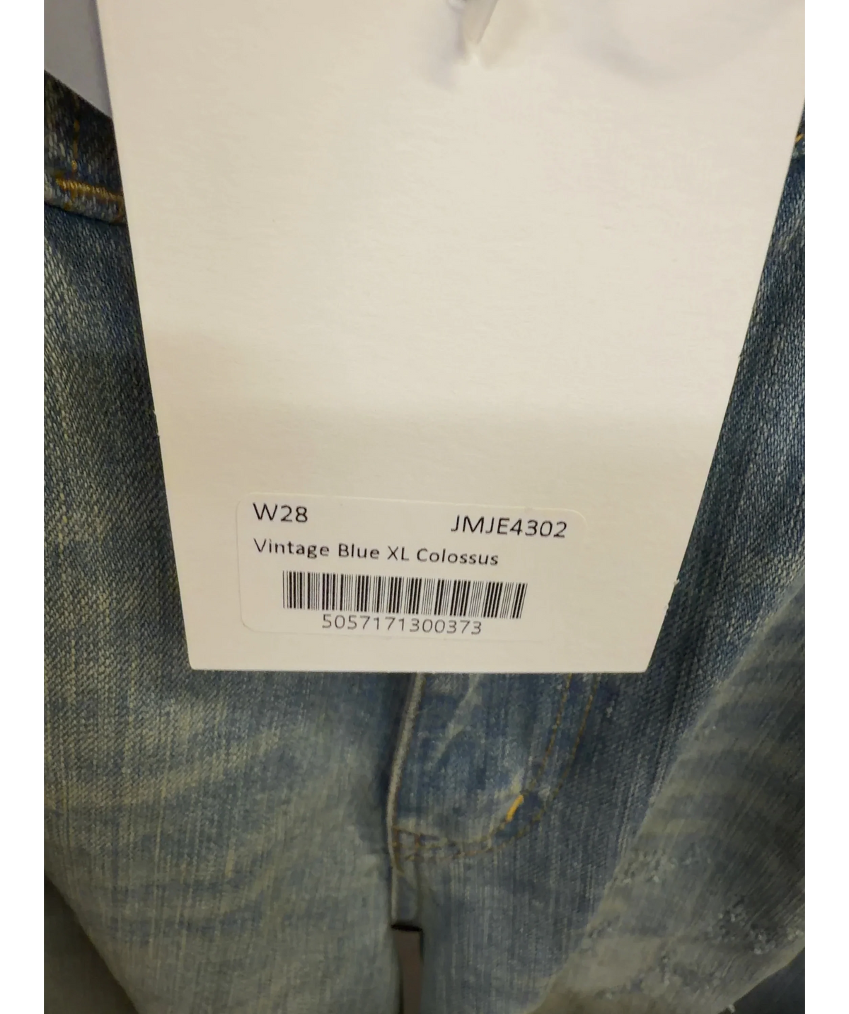 Jaded London Blue Vintage Blue, size W28 — care label
