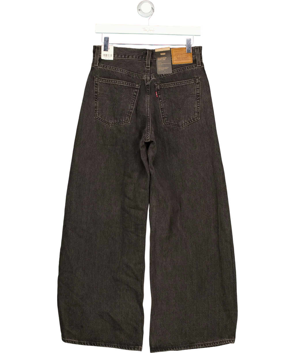 levis Black Teardrop Wide Leg Jeans, size W26 — back