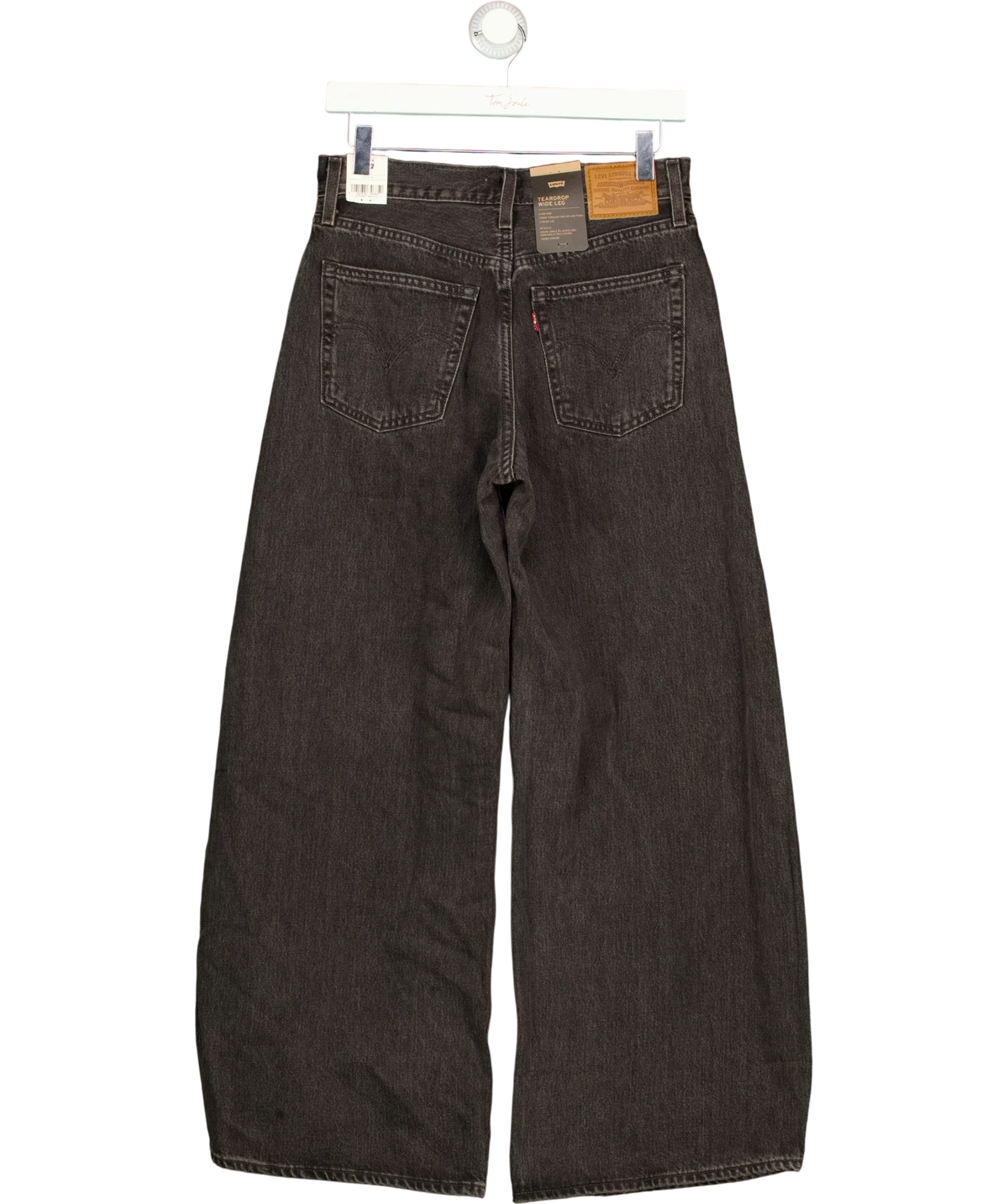 levis Black Teardrop Wide Leg Jeans, size W26 — back