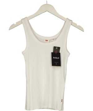 Levis Hayes Ribbed Tank Top White UK S