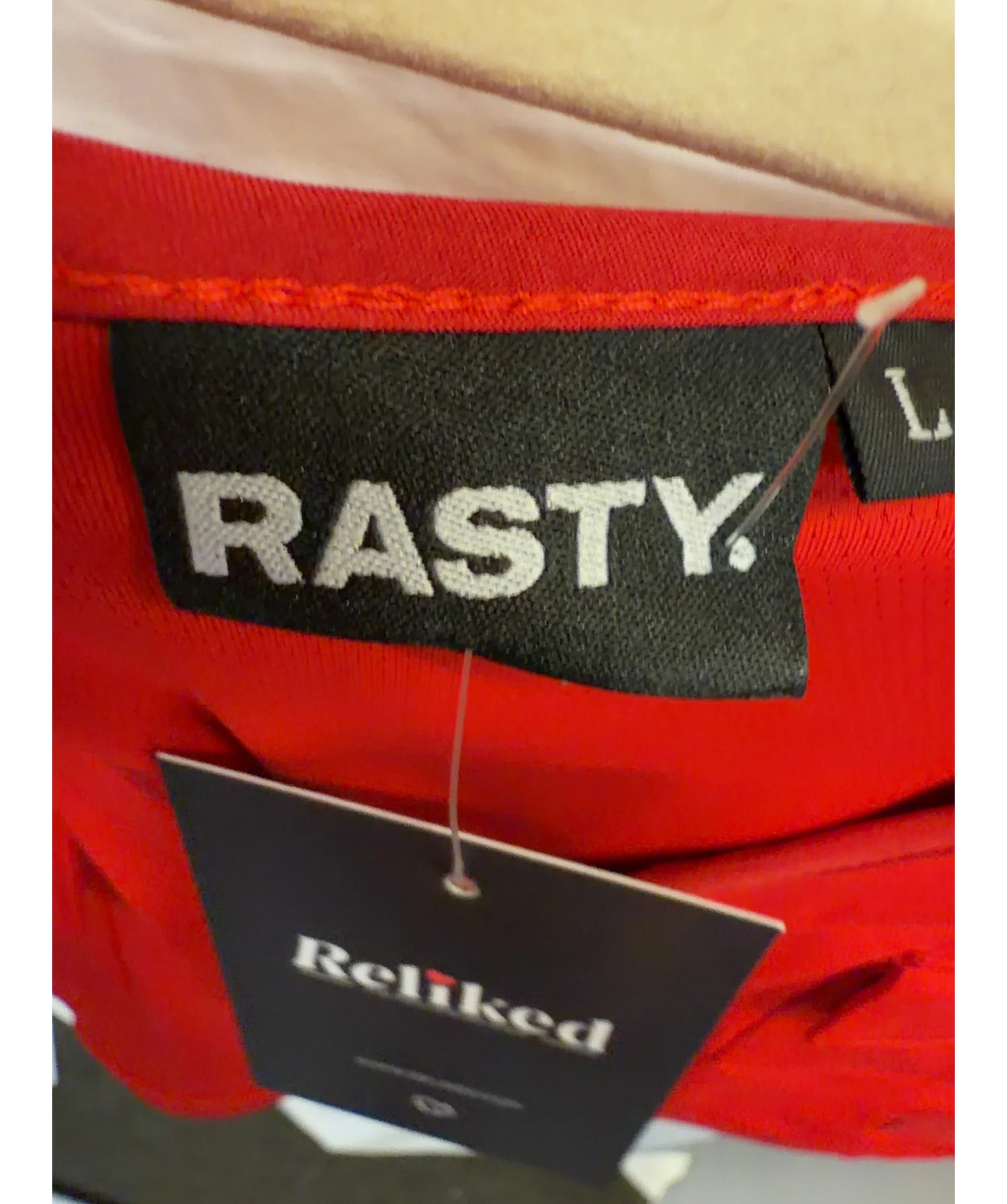 RASTY Red Red Utility Vest, size UK L — detail