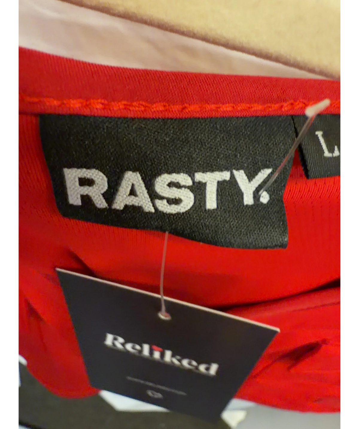 RASTY Red Red Utility Vest, size UK L — detail