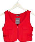 RASTY Red Red Utility Vest, size UK L — front