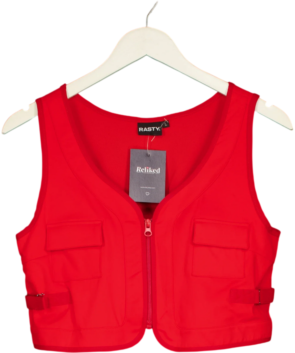 RASTY Red Red Utility Vest, size UK L — front