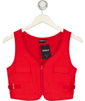 RASTY. Red Utility Vest, size UK M — front