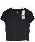 levis Black Essential Baby Tee, size UK S — front