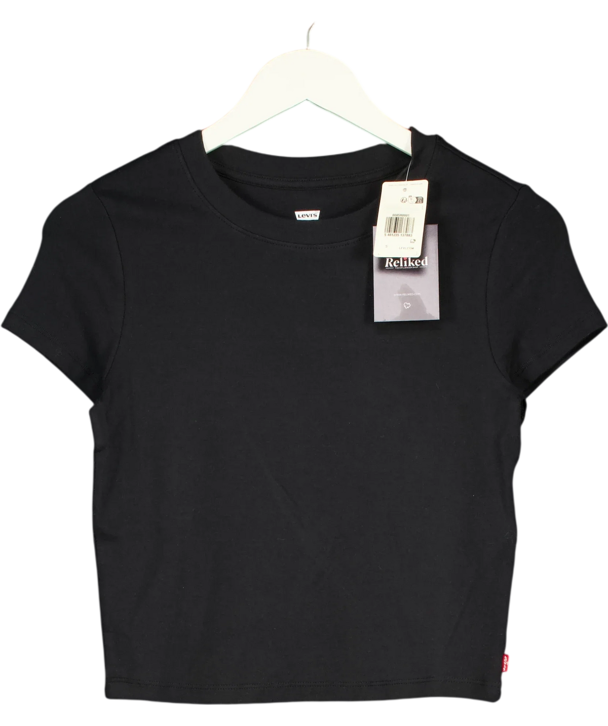 levis Black Essential Baby Tee, size UK S — front