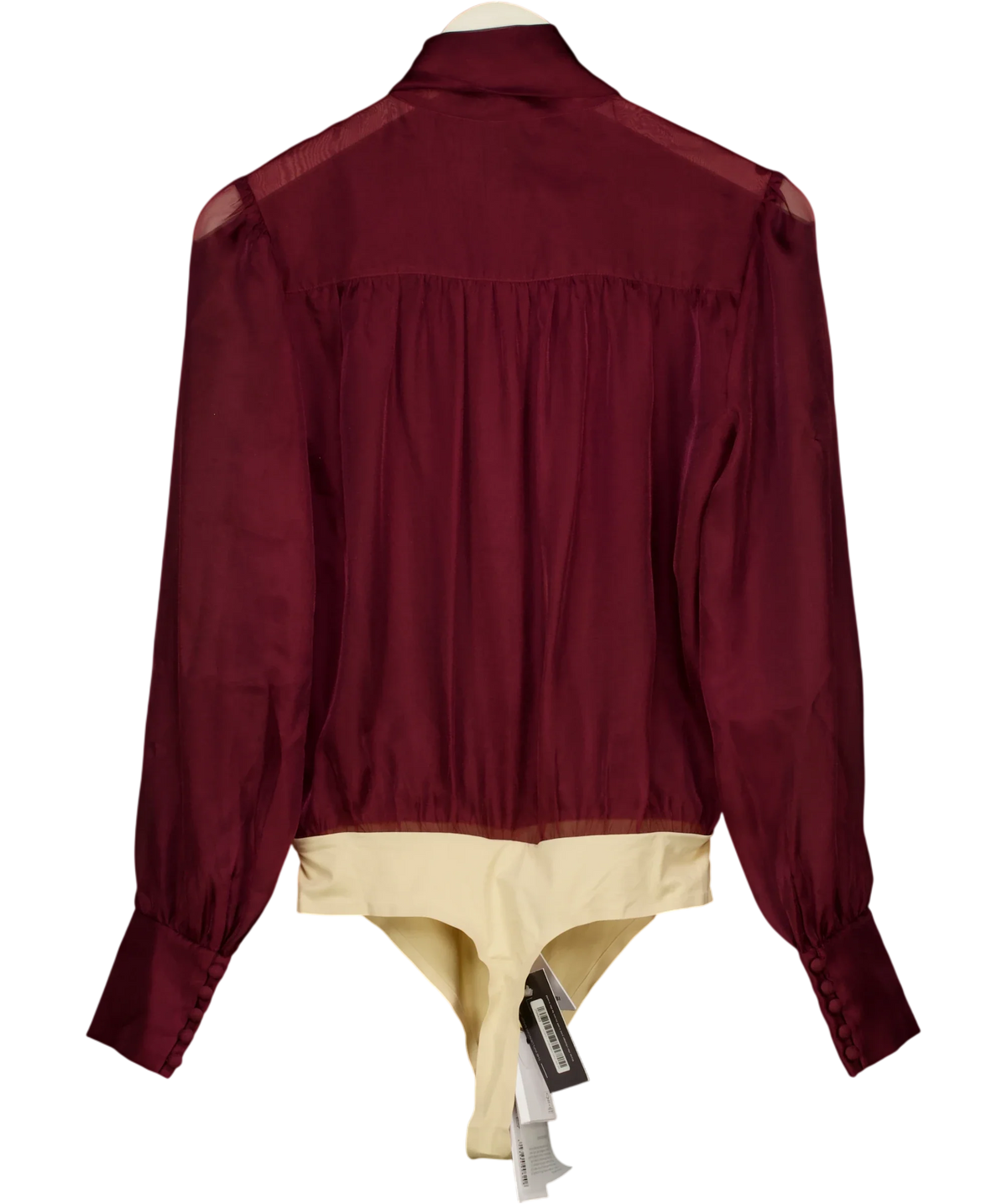 NADINE MERABI burgundy Naomi Burgundy Bodysuit, size UK 8 — back