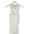 Jaded London White White Rib Longline Vest, size UK S — front