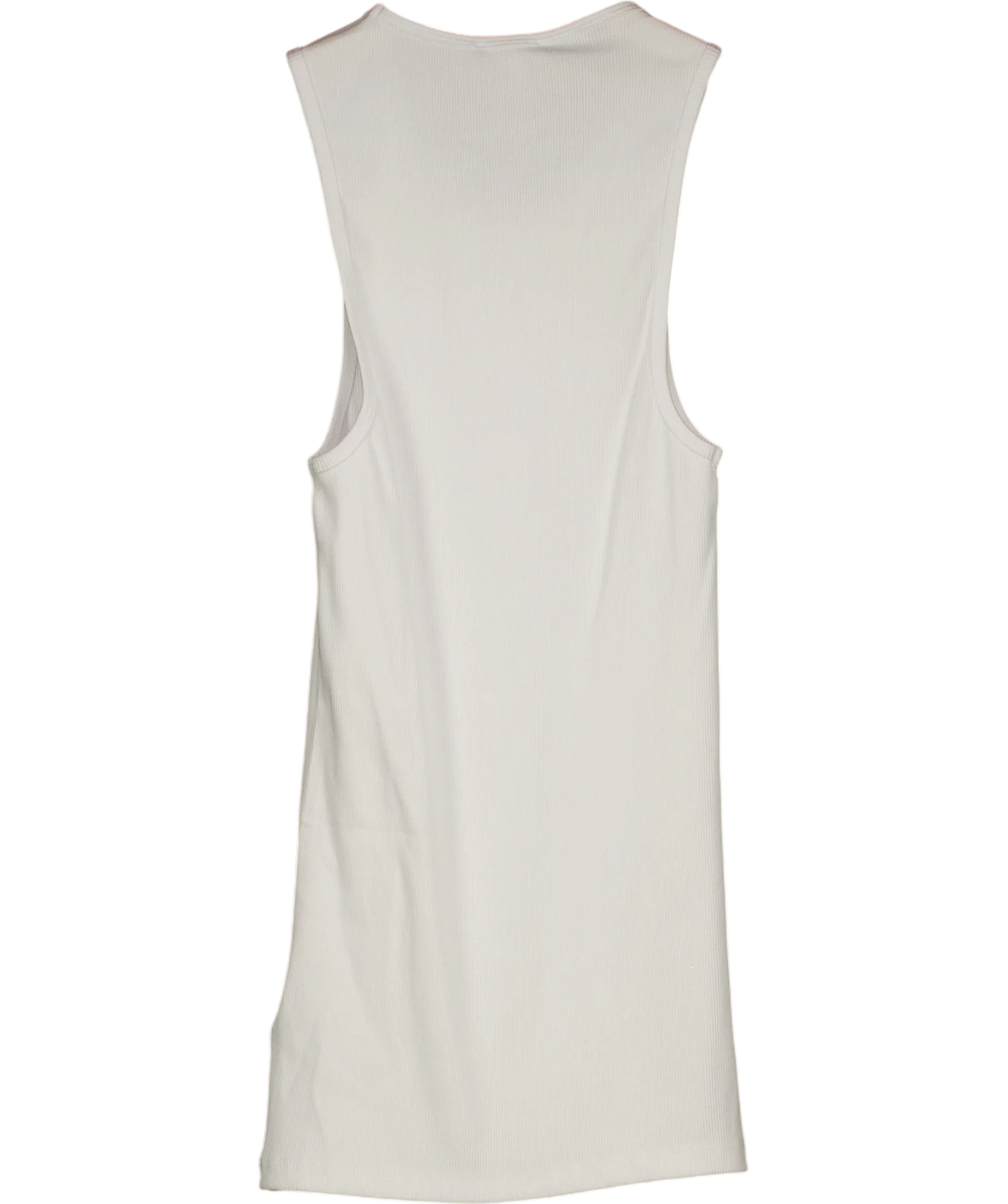Jaded London White White Rib Longline Vest, size UK S — back