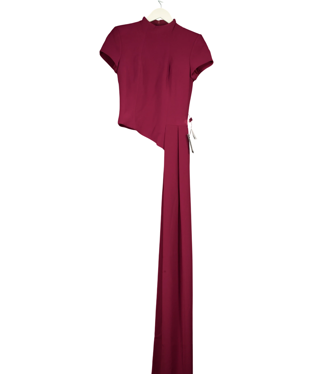 NADINE MERABI Red Pippa Burgundy Top, size UK 8 — front