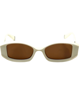 A. Society ivory Fallon Rectangular Sunglasses