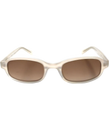 DMY BY DMY white Margot Milky White Sunglasses — front
