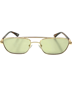 Le Mimi Metallic Double Bridge Tortoiseshell Sunglasses