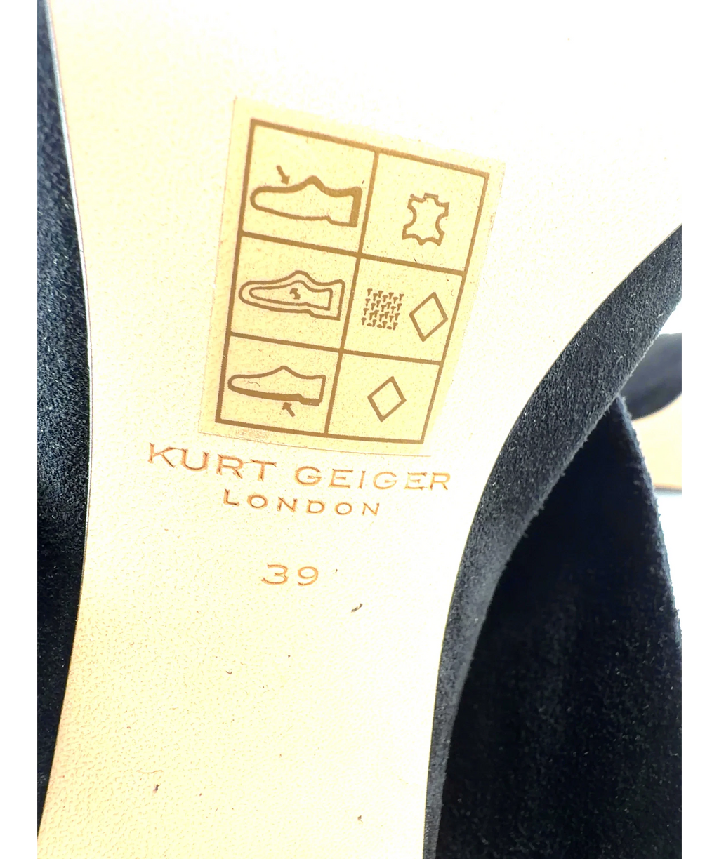 Kurt Geiger Black Colour, size UK 6 EU 39 👠 — fabric detail