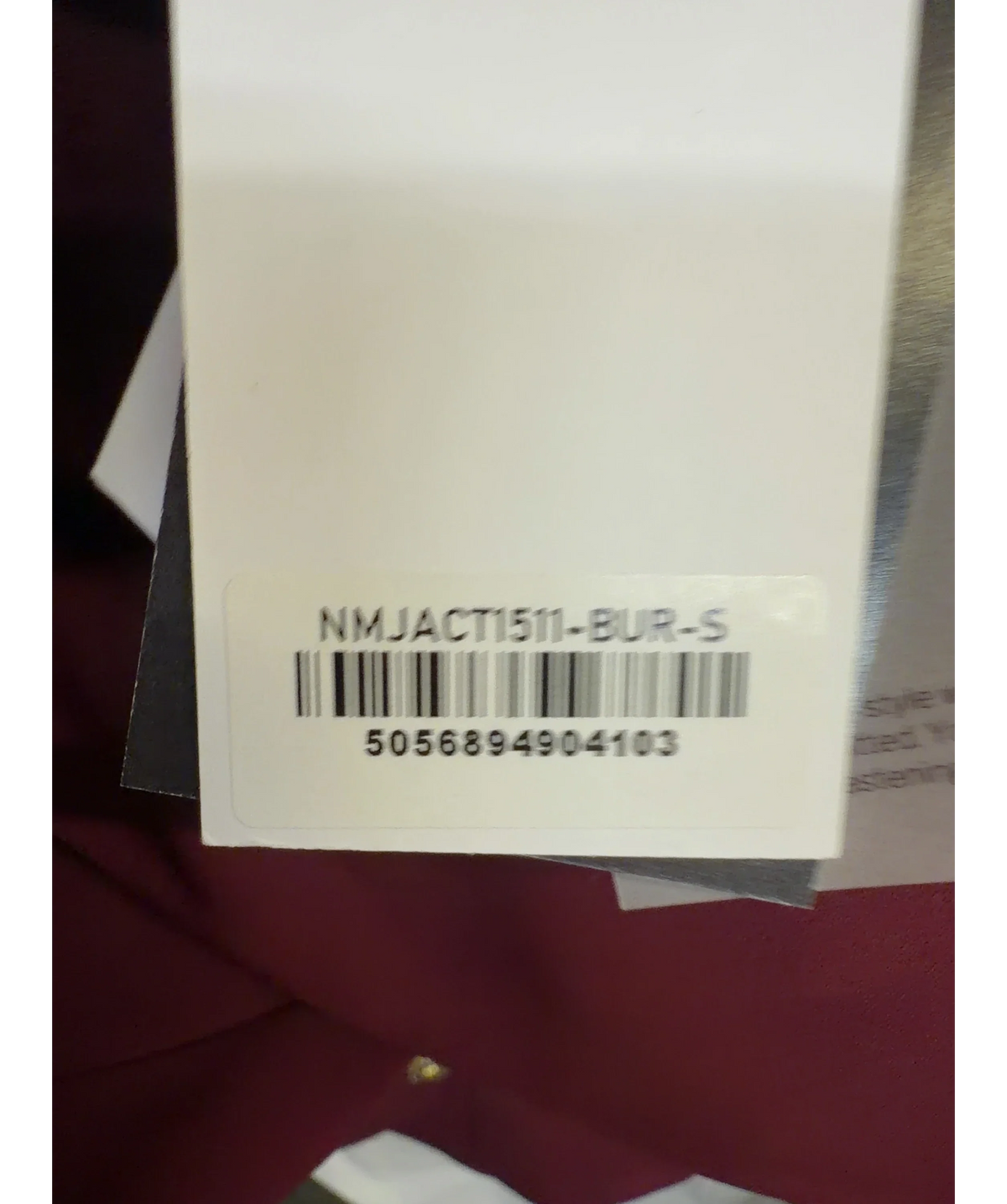 NADINE MERABI burgundy Abigail Burgundy Blazer, size UK 8 — label