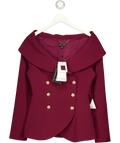 NADINE MERABI burgundy Abigail Burgundy Blazer, size UK 8 — front