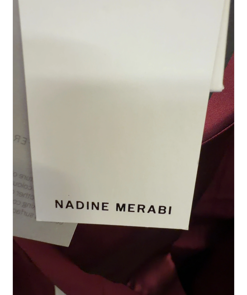 NADINE MERABI burgundy Natasha Burgundy Blazer, size UK 8 — detail
