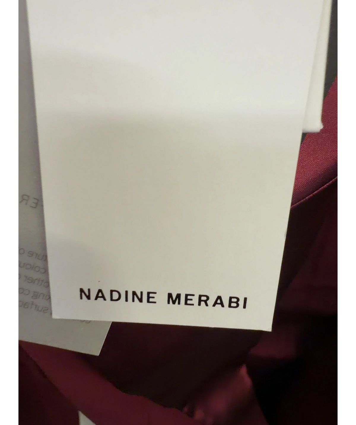 NADINE MERABI burgundy Natasha Burgundy Blazer, size UK 8 — detail