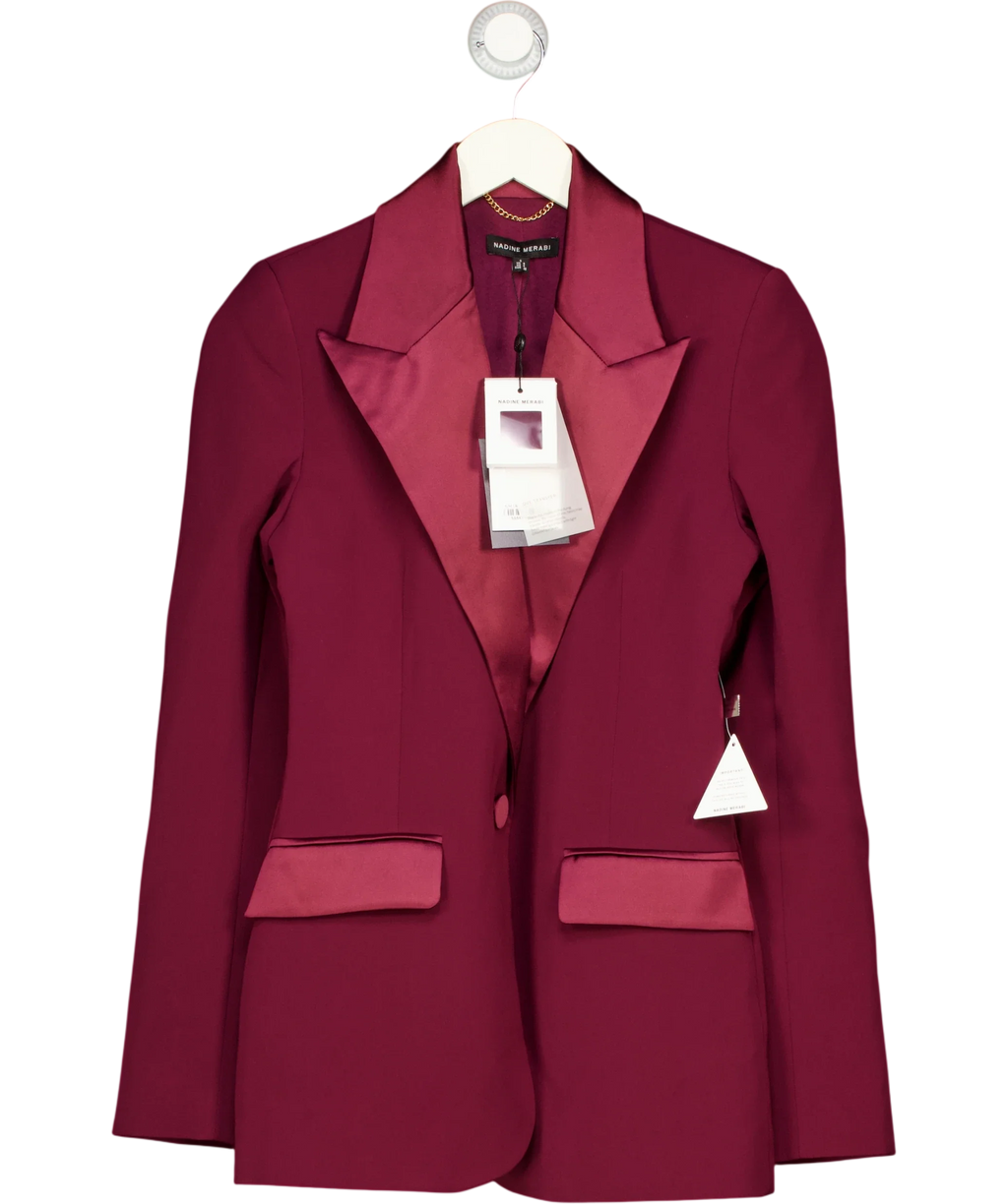 NADINE MERABI burgundy Natasha Burgundy Blazer, size UK 8 — front
