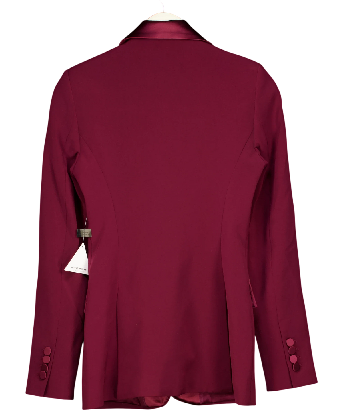 NADINE MERABI burgundy Natasha Burgundy Blazer, size UK 8 — back