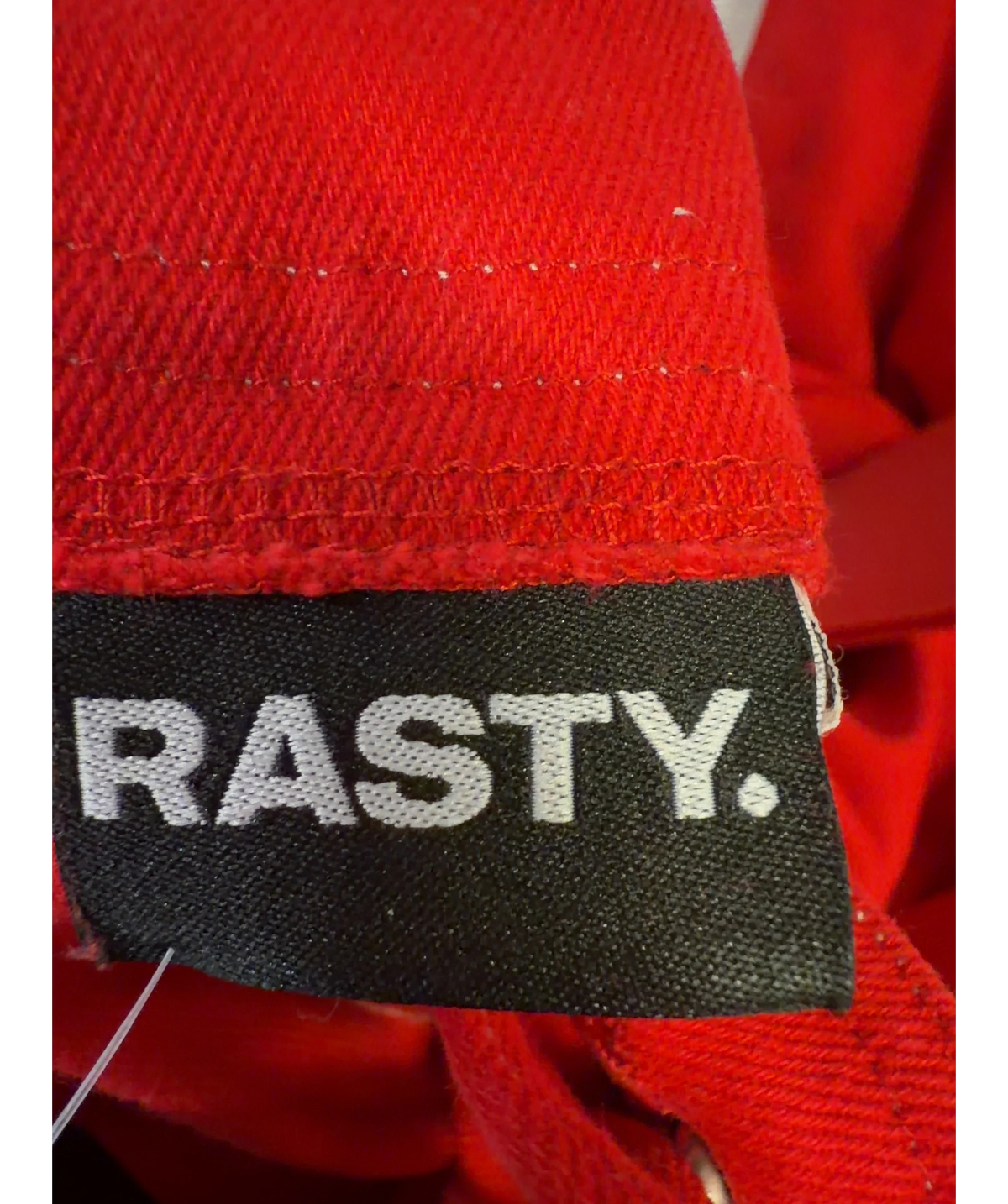 RASTY. Red Red Dungarees, size W32 — detail