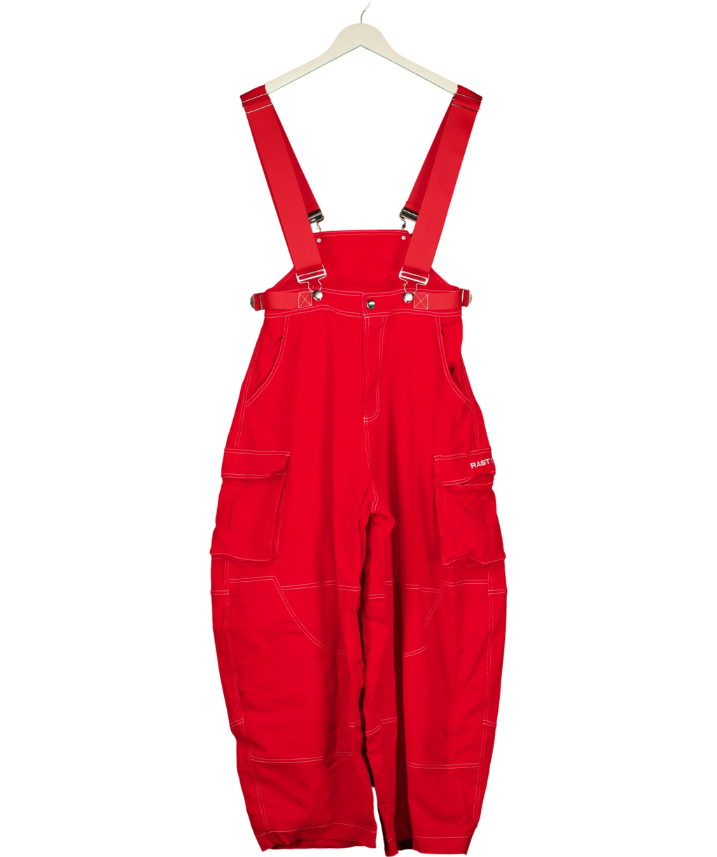 RASTY. Red Red Dungarees, size W32 — front